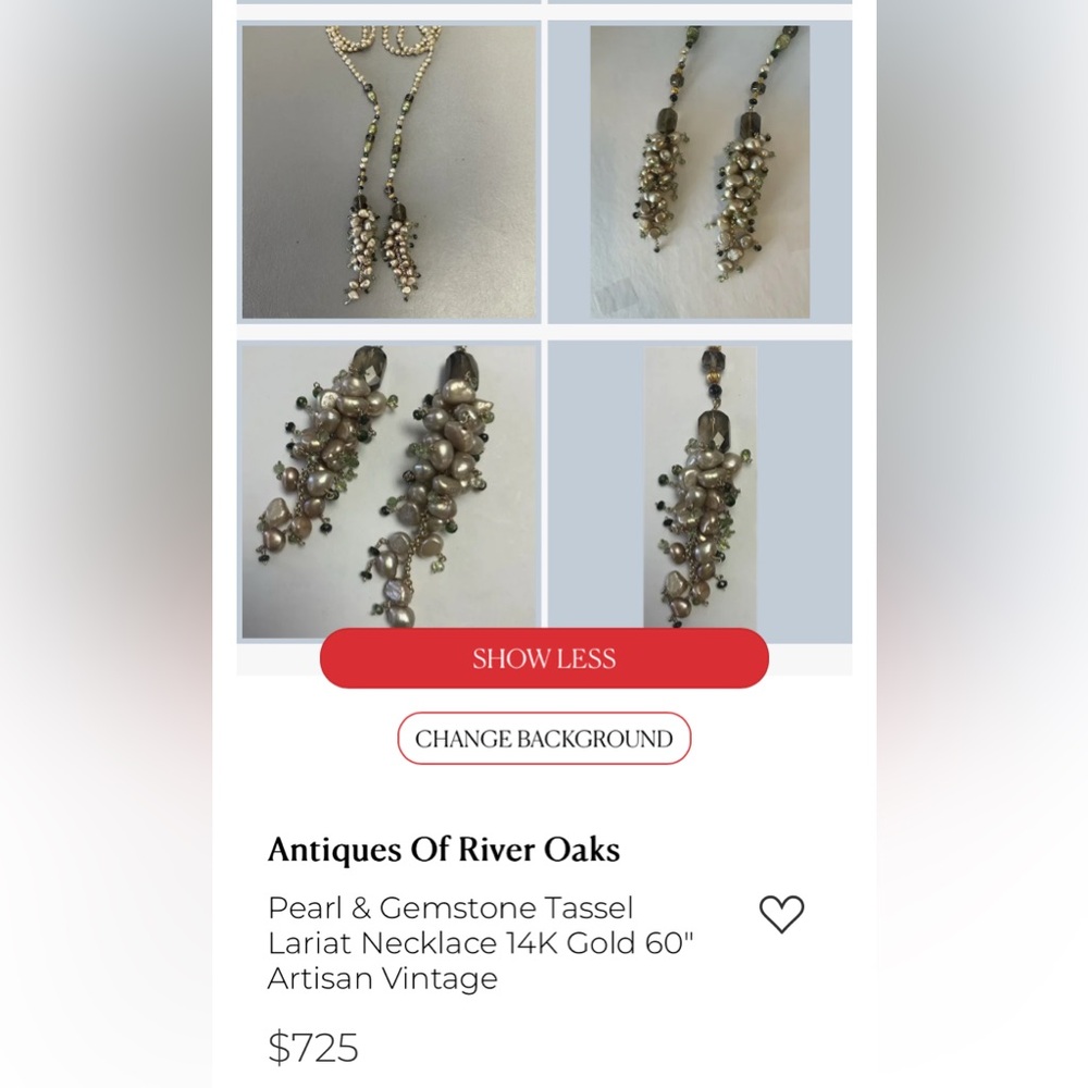 Czech glass + Swarovski Crystal cincture w/ traditional beaded tassels - Picture 15 of 16